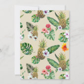 Invitation Feuilles tropicaux Ananas Luau Fiançailles (Dos)