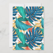 Invitation Feuilles tropicaux Baby shower Toucan (Dos)
