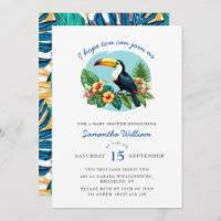 Feuilles tropicaux Baby shower Toucan