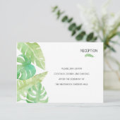 Invitation Feuilles tropicaux en aquarelle (Debout devant)