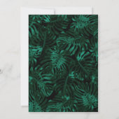 Invitation Feuilles tropicaux Floral Green Sweet sixteen or (Dos)