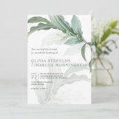 Invitation Feuilles tropicaux modernes et élégants (Debout devant)