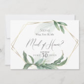 Invitation Feuilles tropicaux modernes et élégants Ma femme d (Devant)