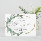 Invitation Feuilles tropicaux modernes et élégants Mon maître (Debout devant)