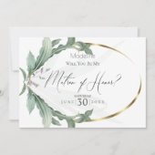 Invitation Feuilles tropicaux modernes et élégants Mon maître (Devant)