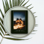 Invitation Feuilles tropicaux sauvages et Mariage chic modern