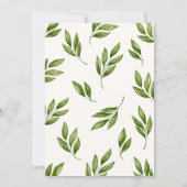 Invitation Feuilles Vertes (Dos)