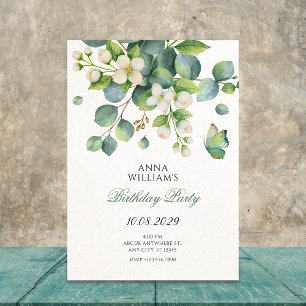 Invitation Feuilles vertes
