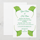 Invitation Feuilles vertes de Ginko Thunder_Cove (Devant / Derrière)