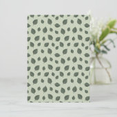 Invitation Feuilles verts, motif transparent (Debout devant)