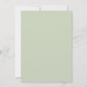 Invitation Feuilles verts, motif transparent (Dos)