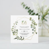 Invitation Feuilles verts tropicaux 60e fête d'anniversaire (Debout devant)