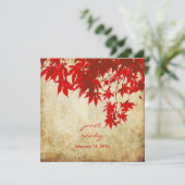 Invitation Feuilles Vintages de l'érable rouge/invitations d' (Debout devant)