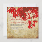 Invitation Feuilles Vintages de l'érable rouge/invitations d' (Dos)