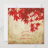 Invitation Feuilles Vintages de l'érable rouge/invitations d' (Devant)