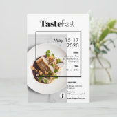 Invitation feuillet d'invitation de la fête alimentaire (Debout devant)
