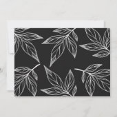 Invitation Feuilleté noir Imprimer Paix Photo Noël (Dos)