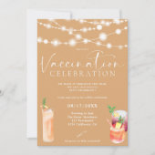 Invitation Feux à cordes cocktails Célébration de vaccination (Devant)