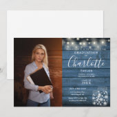 Invitation Feux à cordes de bois rustique (Devant / Derrière)