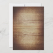 Invitation Feux à cordes et fête de fiançailles rustique (Dos)