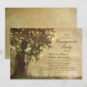 Invitation Feux à cordes vieux arbre partie d'engagement rust (Devant / Derrière)