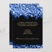 Invitation Feux bleus de la réception de mariage (Devant / Derrière)