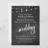 Invitation Feux Chalkboard String, Mariage de typographie (Devant)