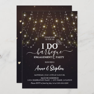 Invitation Feux d'allumage Je fais BBQ Engagement Party