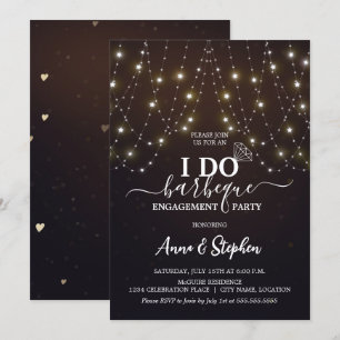 Invitation Feux d'allumage Je fais BBQ Engagement Party