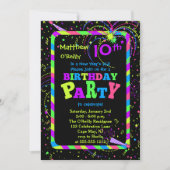 Invitation Feux d'artifice Confetti fête du Nouvel An 10e ann (Devant)