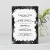 Invitation Feux d'artifice Noir Blanc Soleils Explosant Récep (Debout devant)