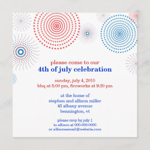 Invitation Feux d'artifice sur la quatrième partie