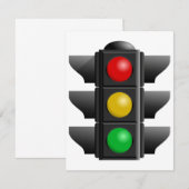 Invitation Feux de circulation Rouge Jaune Vert Signal (Devant / Derrière)