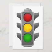 Invitation Feux de circulation Signal rouge jaune vert (Devant)