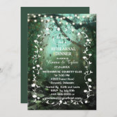 Invitation Feux de forêt enchantés Dîner de répétition rustiq (Devant / Derrière)