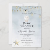 Invitation Feux de mariage sur la plage Coquillage maritime (Devant)