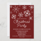 Invitation Feux de neige blancs rouges de Bourgogne Noël (Devant)