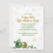 Invitation Feux de neige traditionnels Bureau fête de Noël (Devant)