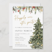 Invitation Feux de Noël Mariage soirée réception (Devant)