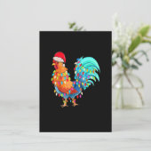 Invitation Feux de Noël Poulet portant le poulet Casquette de (Debout devant)