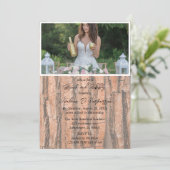 Invitation Feux photo Rustic Tree Brunch & Bubbly (Debout devant)