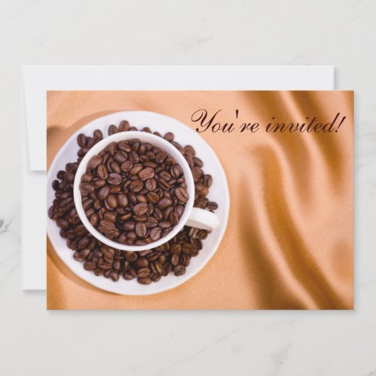 Invitation Fèves de café (Devant)