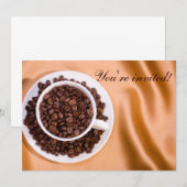 Invitation Fèves de café (Devant / Derrière)