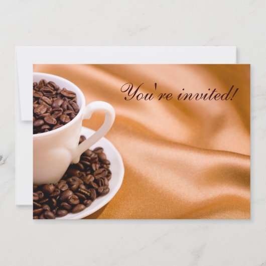 Invitation Fèves de café (Devant)