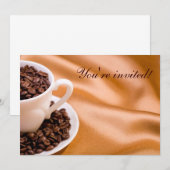 Invitation Fèves de café (Devant / Derrière)