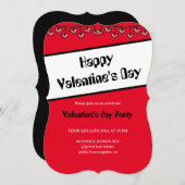 Invitation février 14 coeurs heureux valentines jour (Devant / Derrière)