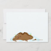 Invitation Février Jour de la marmotte Anniversaire Fête Invi (Dos)