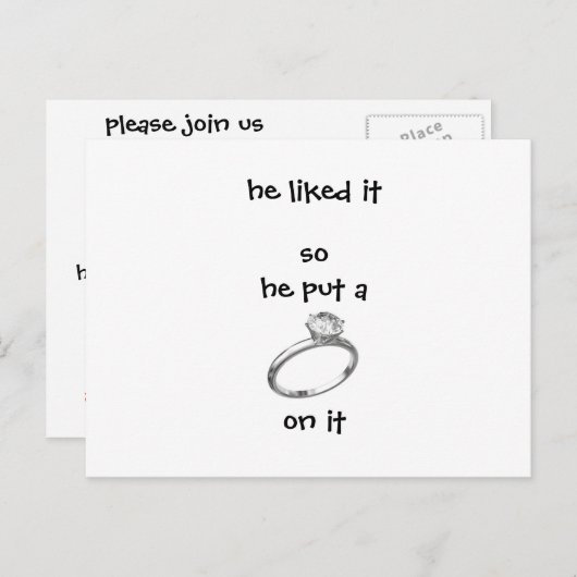 Invitation fiançailles (Devant / Derrière)