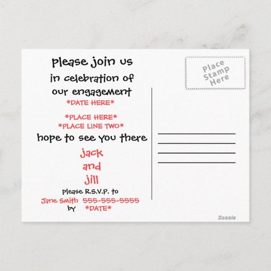 Invitation fiançailles (Dos)