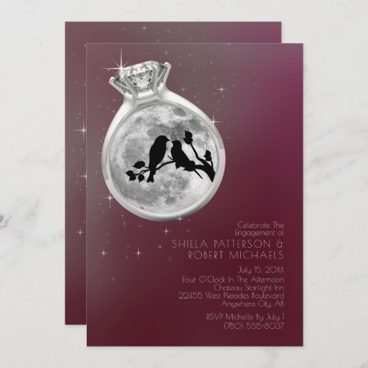 Invitation fiançailles (Devant / Derrière)